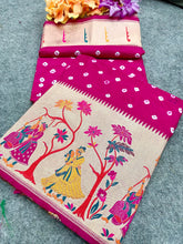 Wonderful Bandhej Pink Color Silk Saree